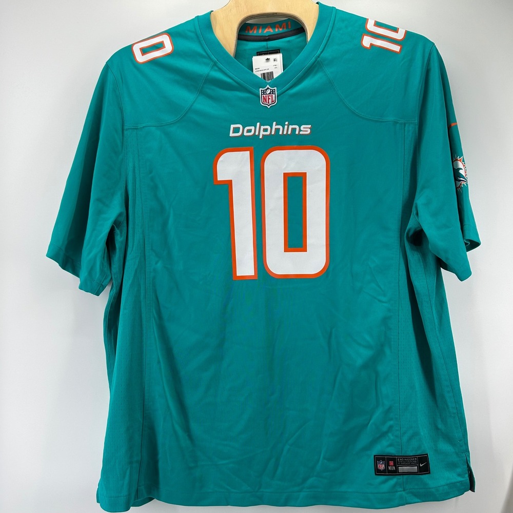 Nike Miami Dolphins Tyreek Hill Jersey Mens 3XL Aqua Teal #10 NFL NWT